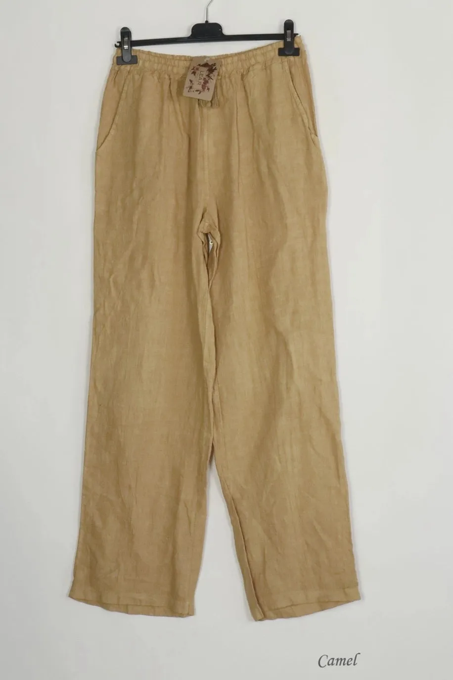 100% Linen Drawstring Pants- 30132