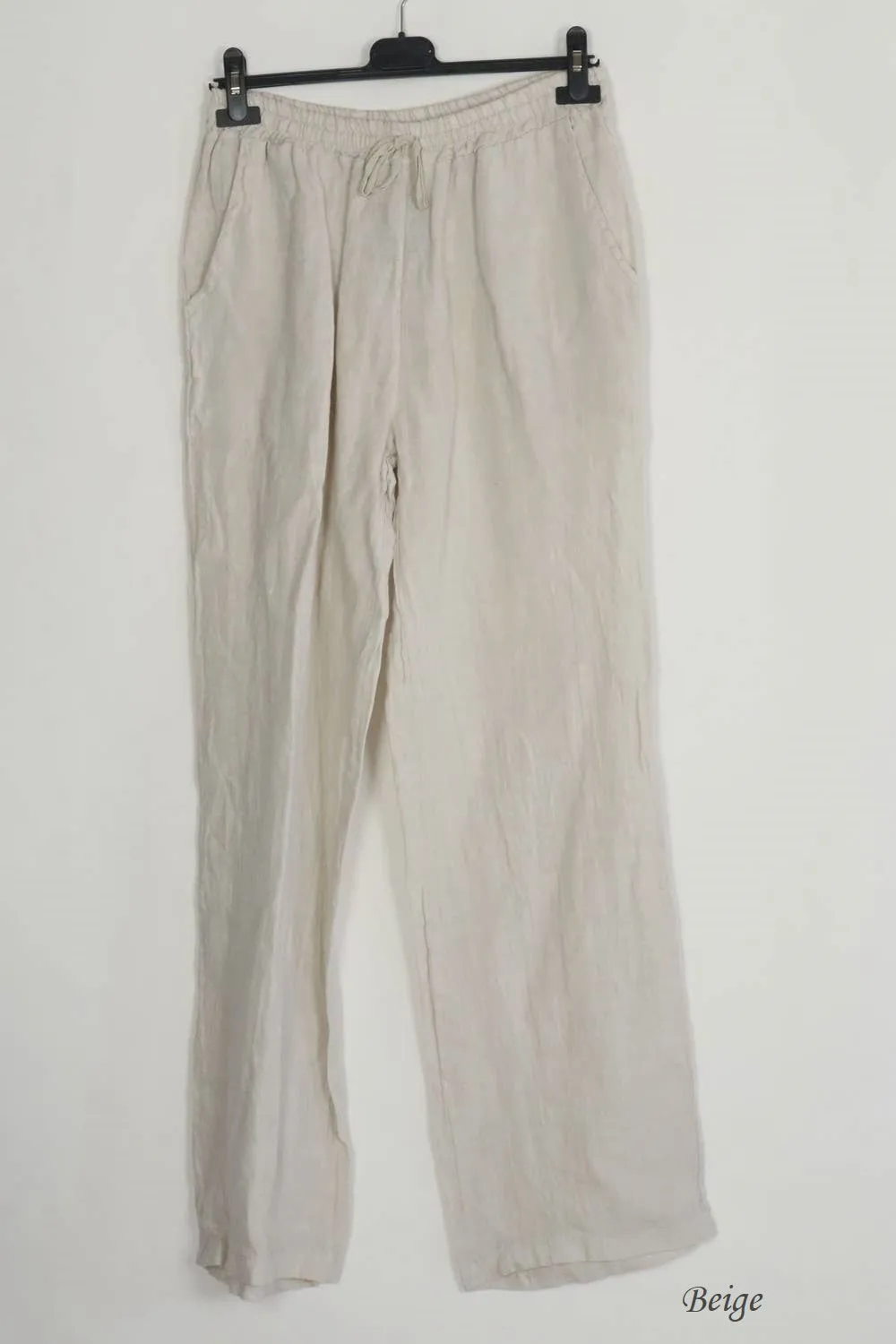 100% Linen Drawstring Pants- 30132