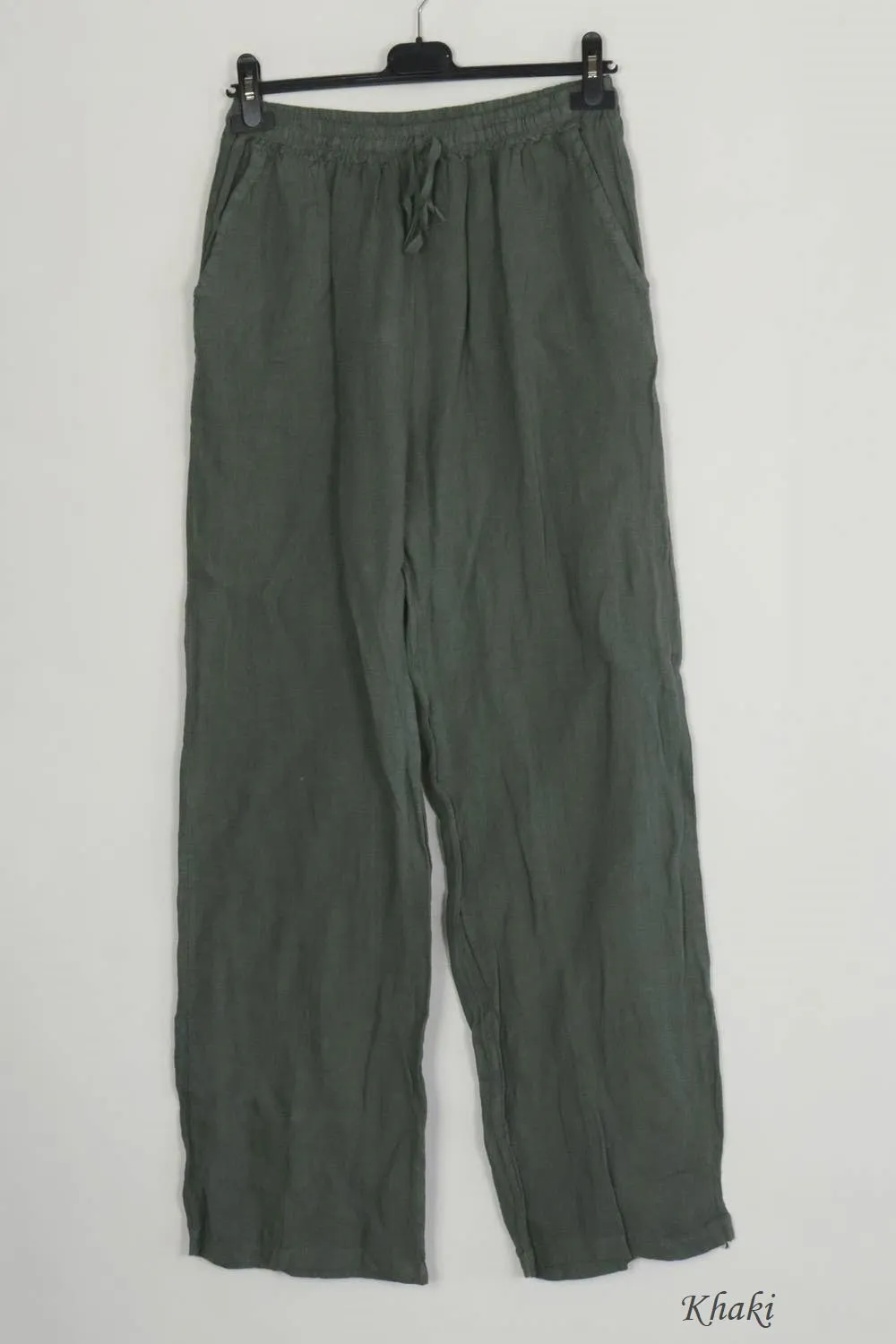 100% Linen Drawstring Pants- 30132