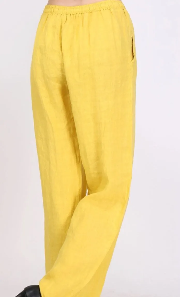 100% Linen Drawstring Pants- 30132