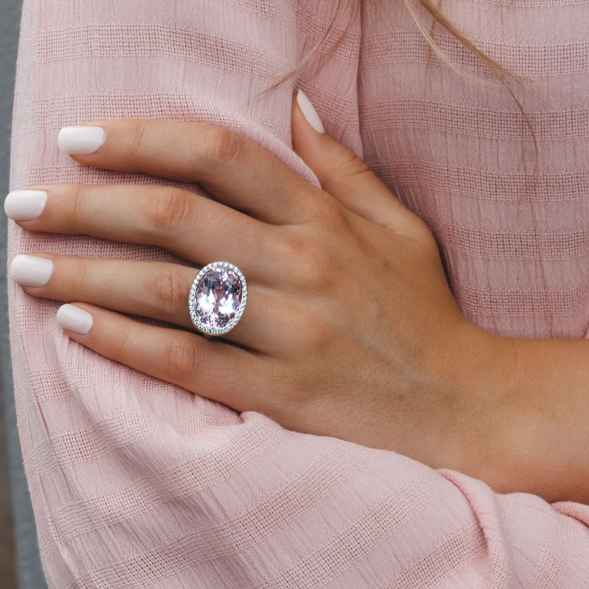 16.22ct Kunzite & Diamond Ring