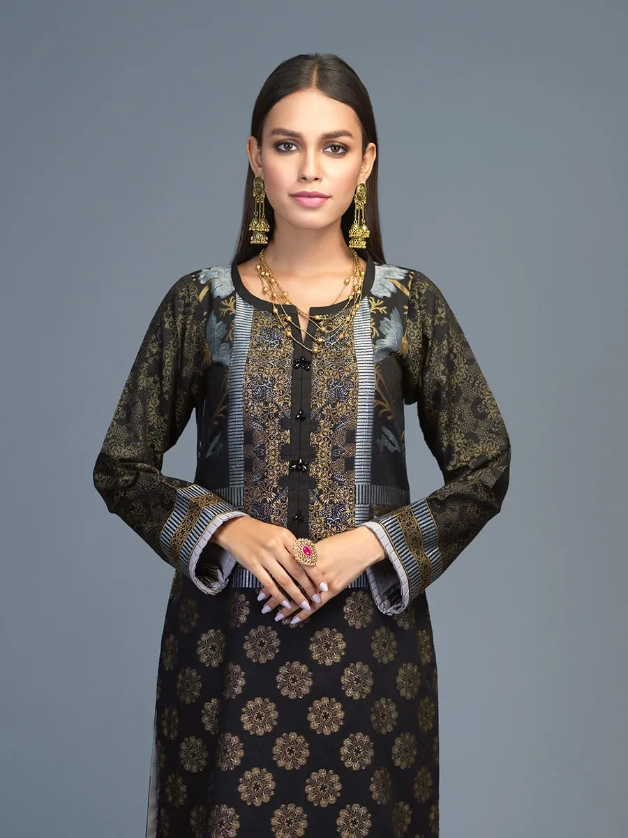 1pc Stitched Lawn Jacquard Shirt- Casual Pret (CP-00039)