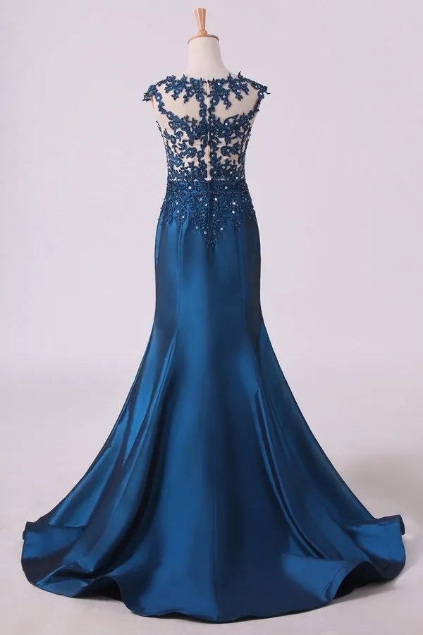 2024 Prom Dresses V Neck Mermaid With Beading And PF685Q16