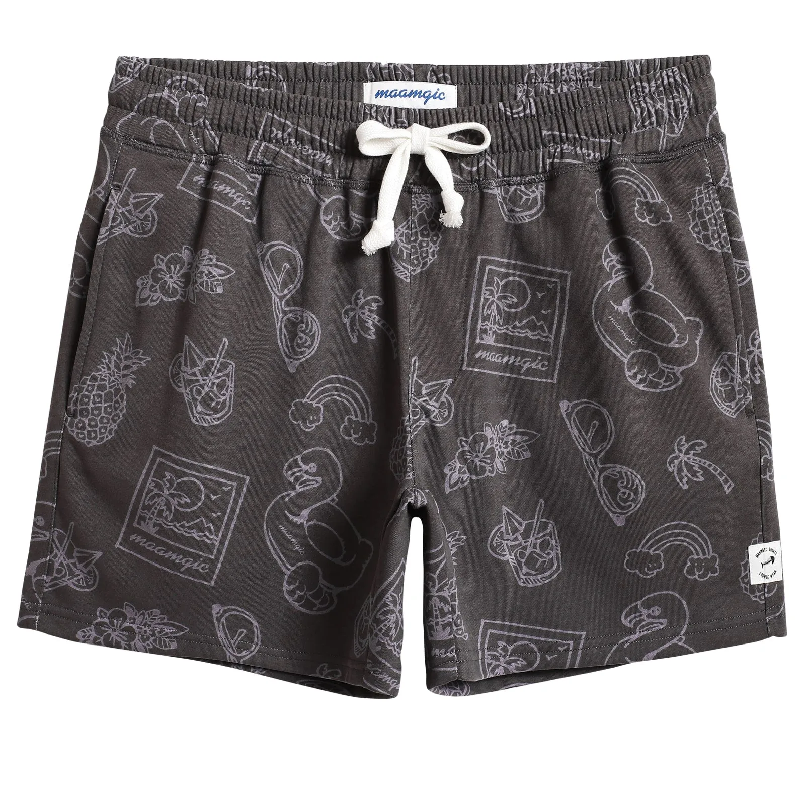 5.5 Inch Knitted Printed Casual Shorts