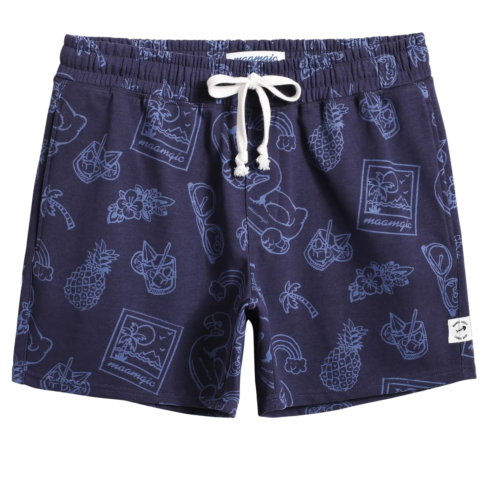 5.5 Inch Knitted Printed Casual Shorts