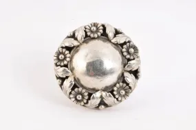 925 Silver Flower Dome Ring Size 8 (19.94g.)