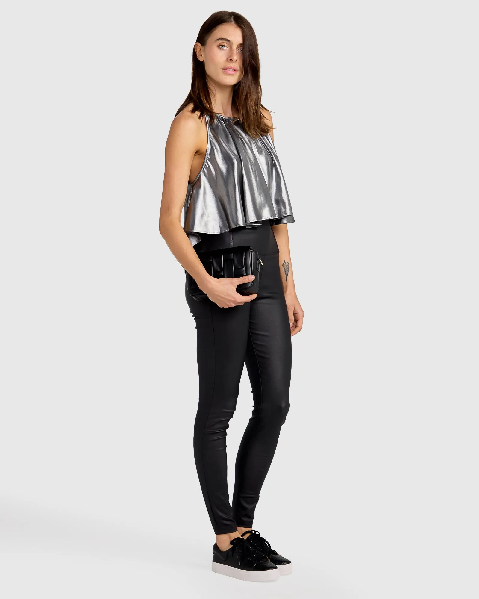 Addicted To You Trapeze Top - Gunmetal