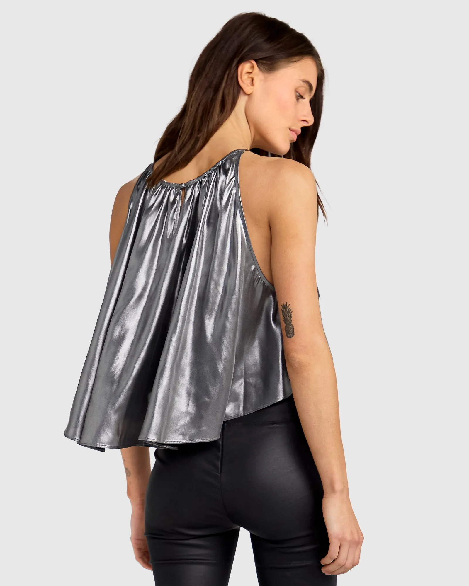 Addicted To You Trapeze Top - Gunmetal