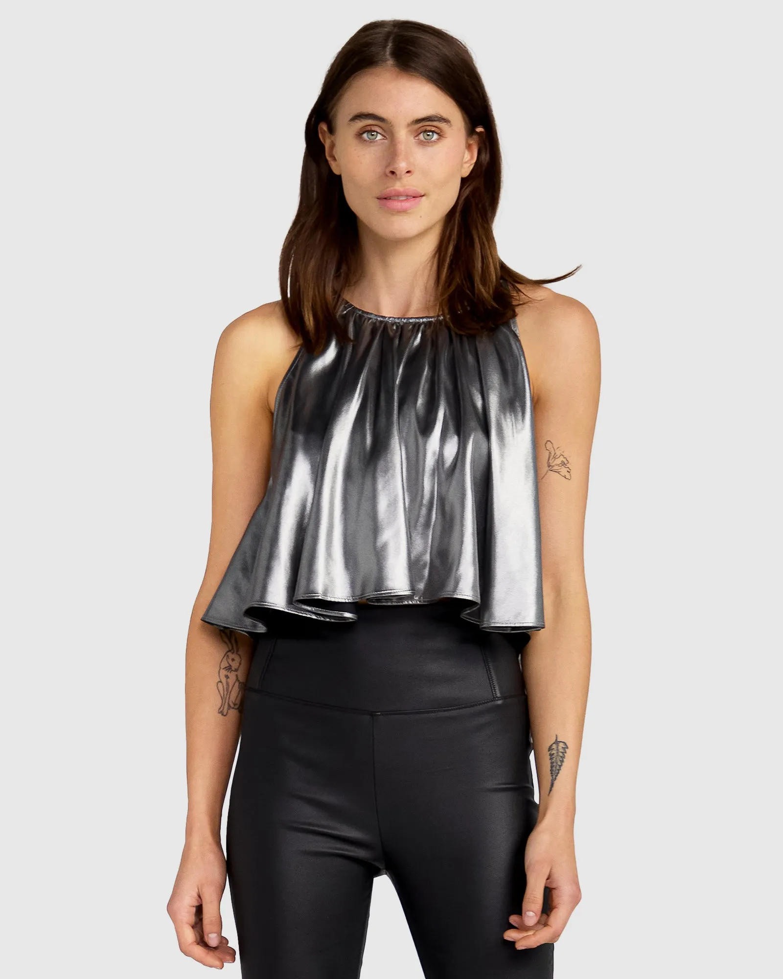 Addicted To You Trapeze Top - Gunmetal