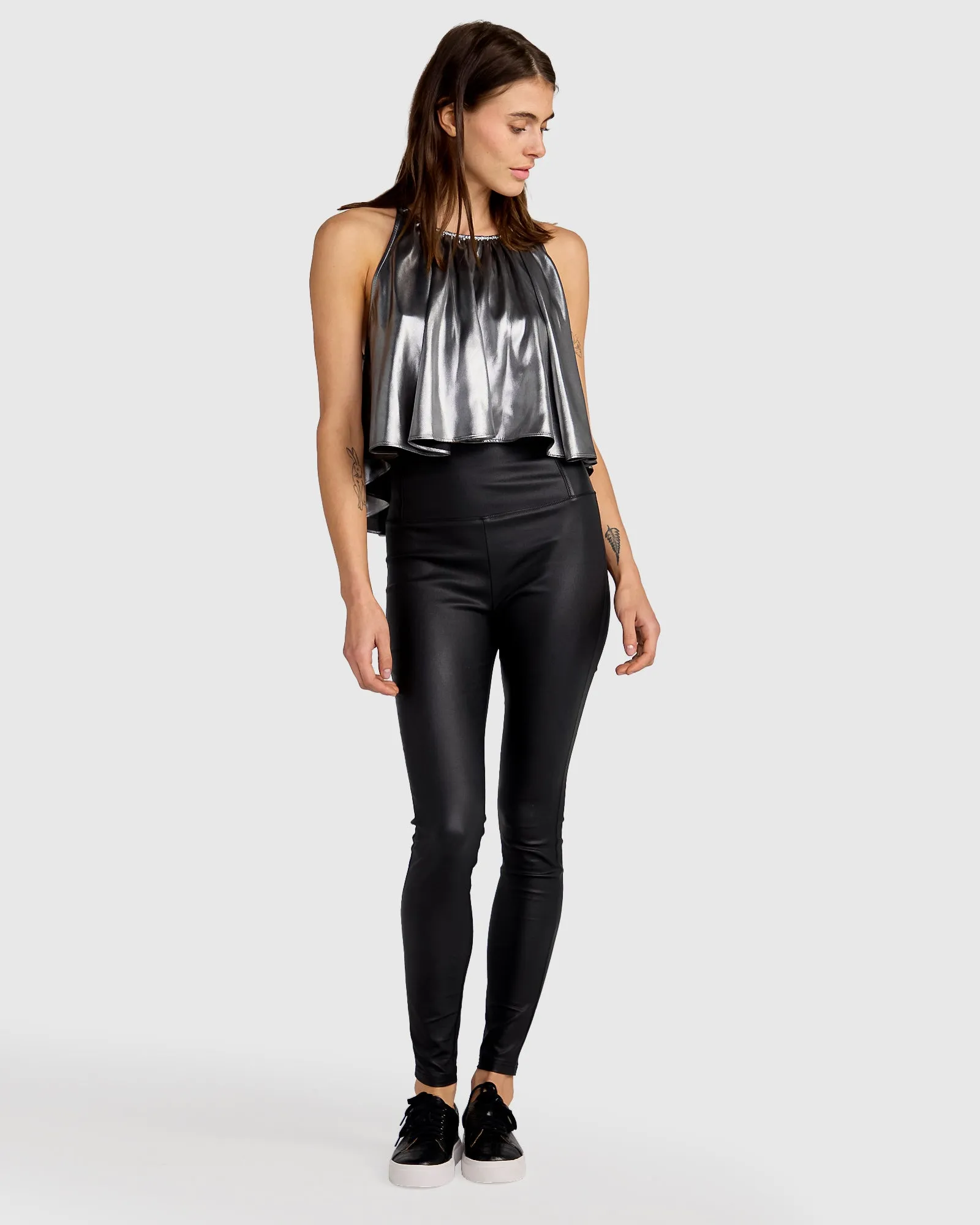 Addicted To You Trapeze Top - Gunmetal