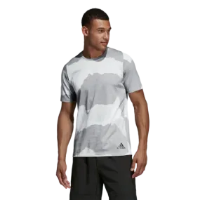 Adidas Freelift Tech Camo Training Tee - Raw White / Grey Three