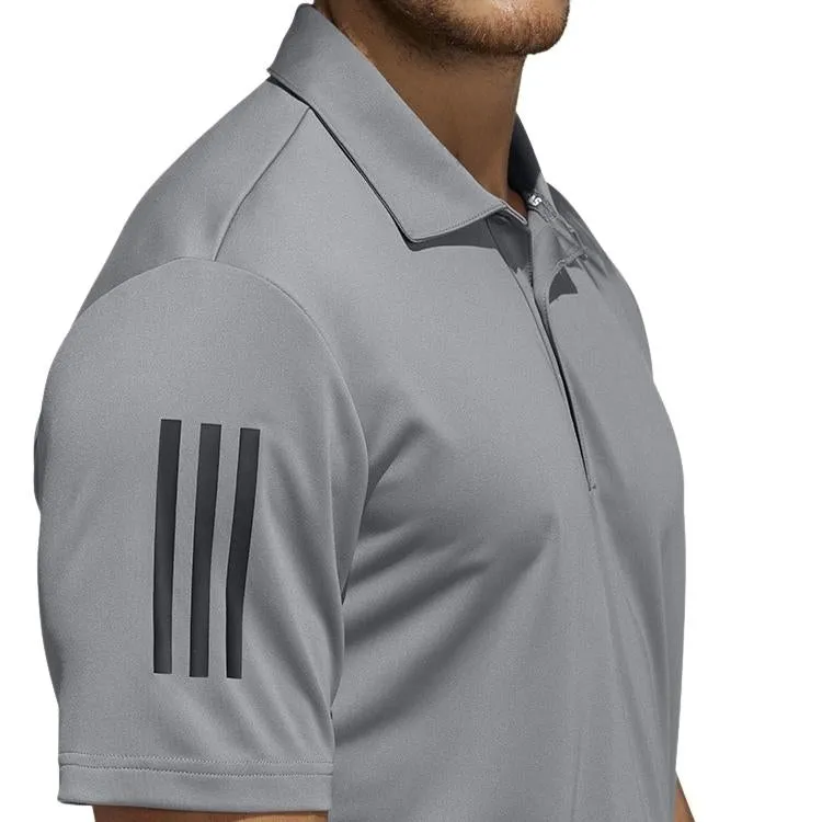 Adidas Poloshirt 3-Stripes Basic Heren Grijs Zwart