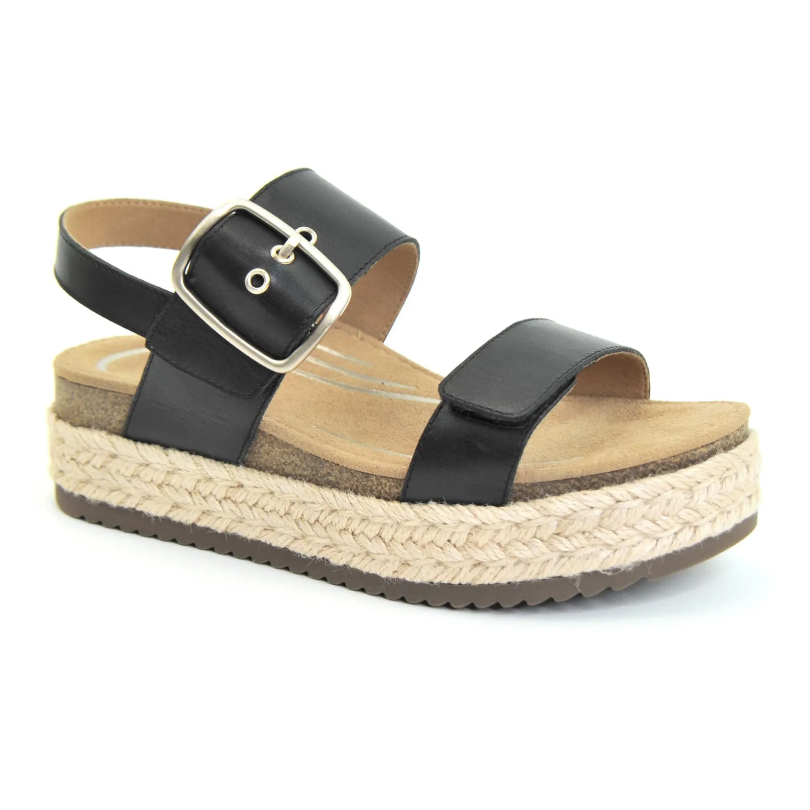 Aetrex Vania Platform Sandal (Women) - Black