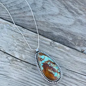 AMERICAN TURQUOISE AND SILVER NECKLACE