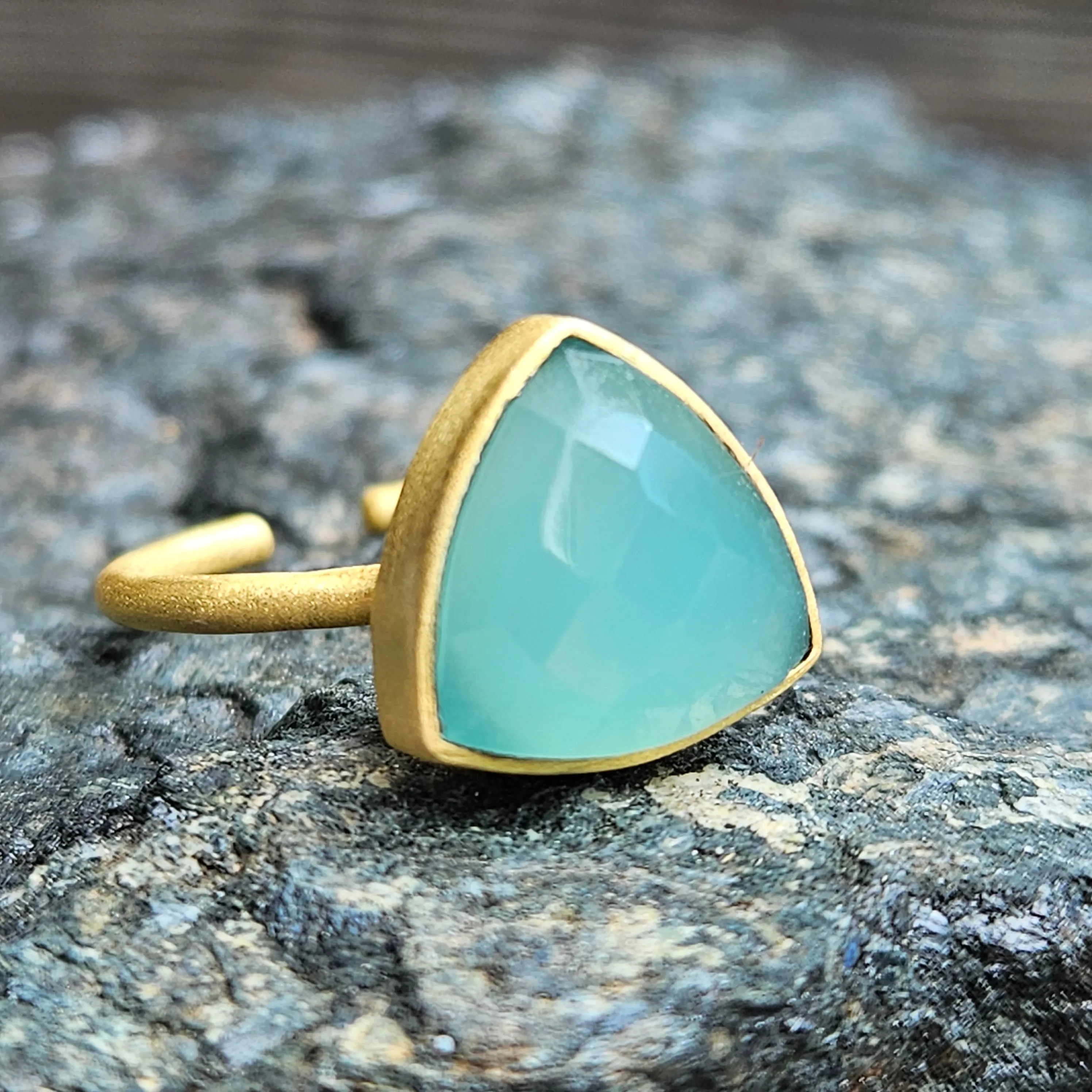 Aqua Chalcedony Earthkeeper Ring