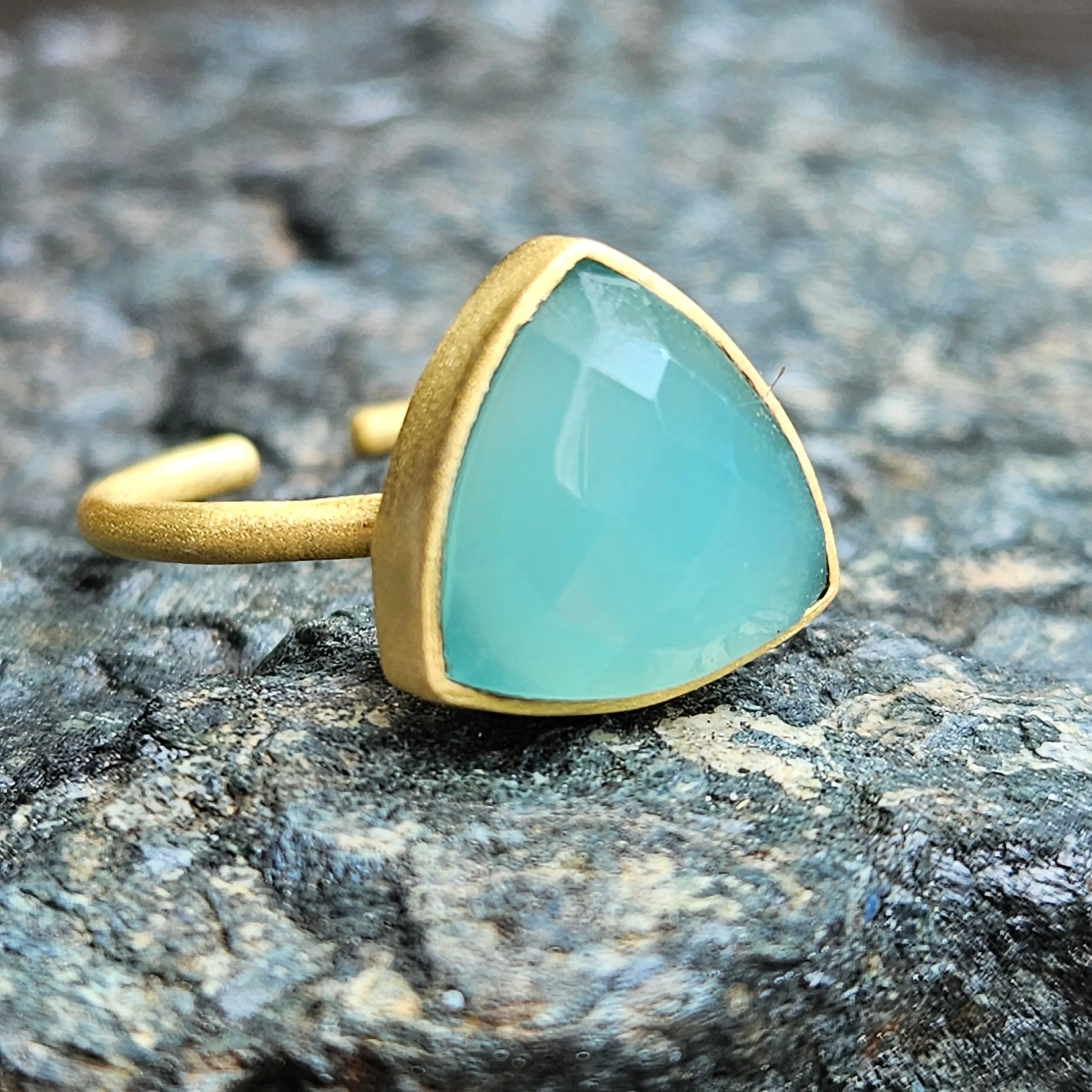 Aqua Chalcedony Earthkeeper Ring