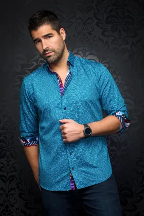 Au Noir Stretch Shirt | Mozi Teal