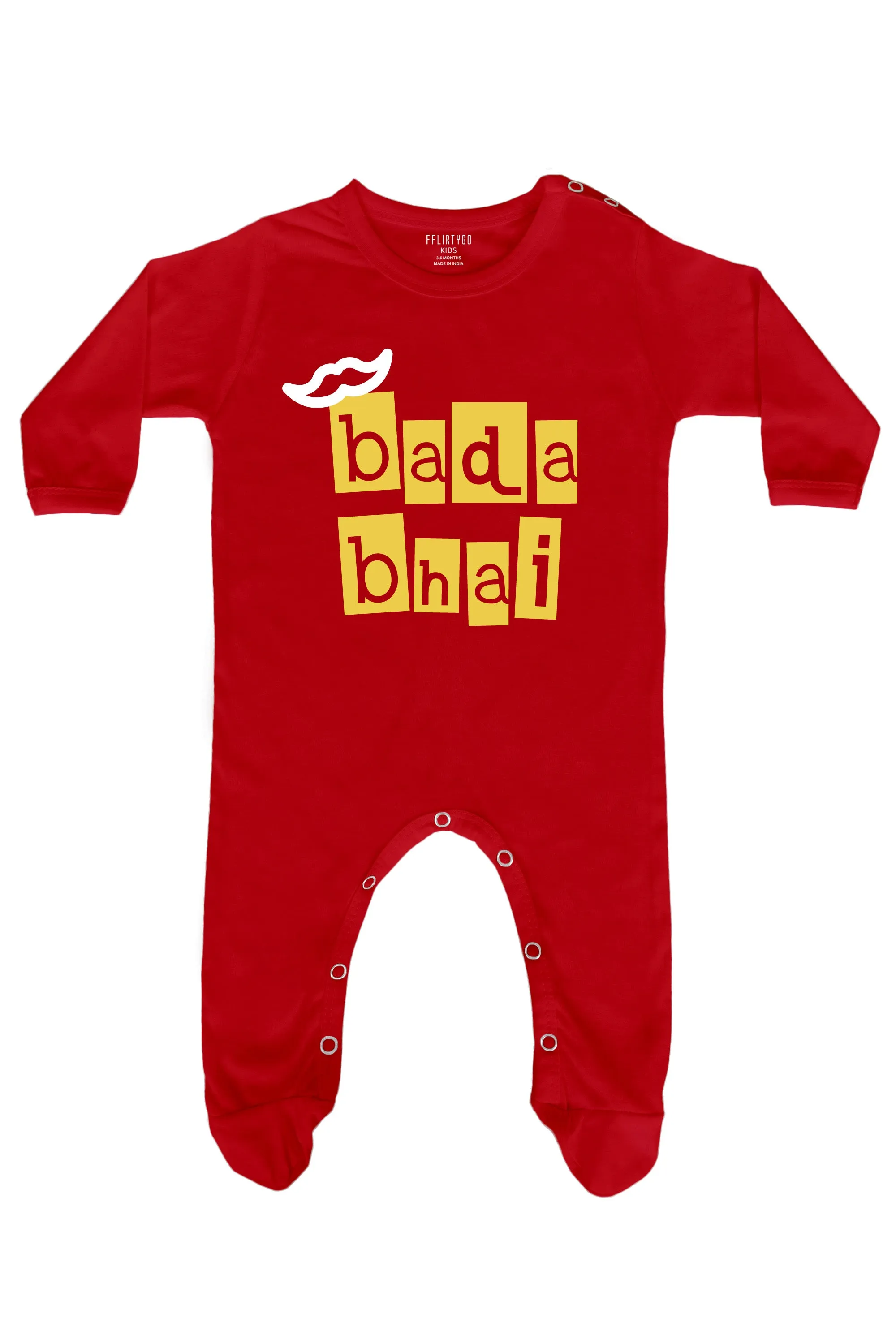 Bada Bhai in Box Design Baby Romper | Onesies