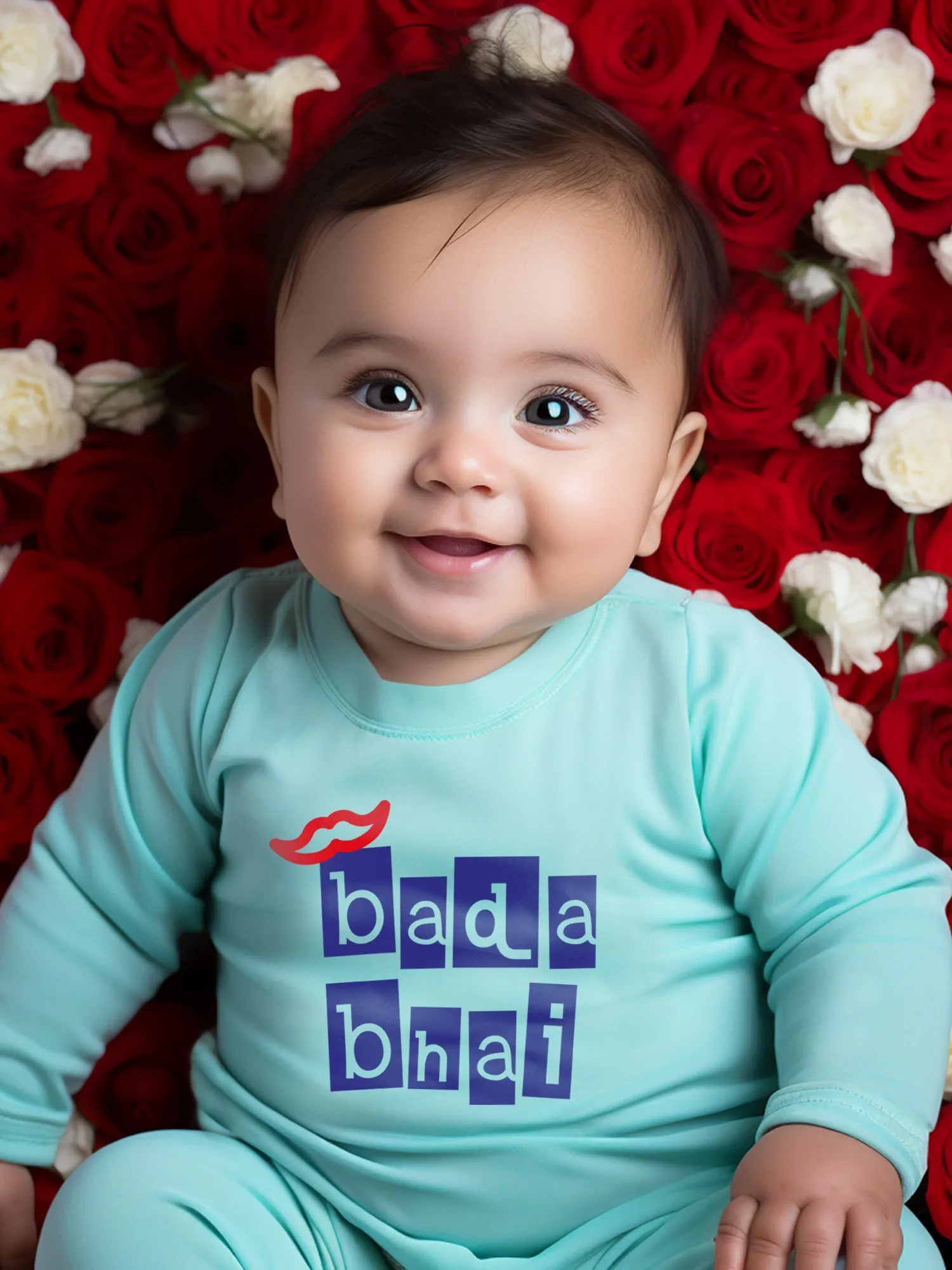 Bada Bhai in Box Design Baby Romper | Onesies