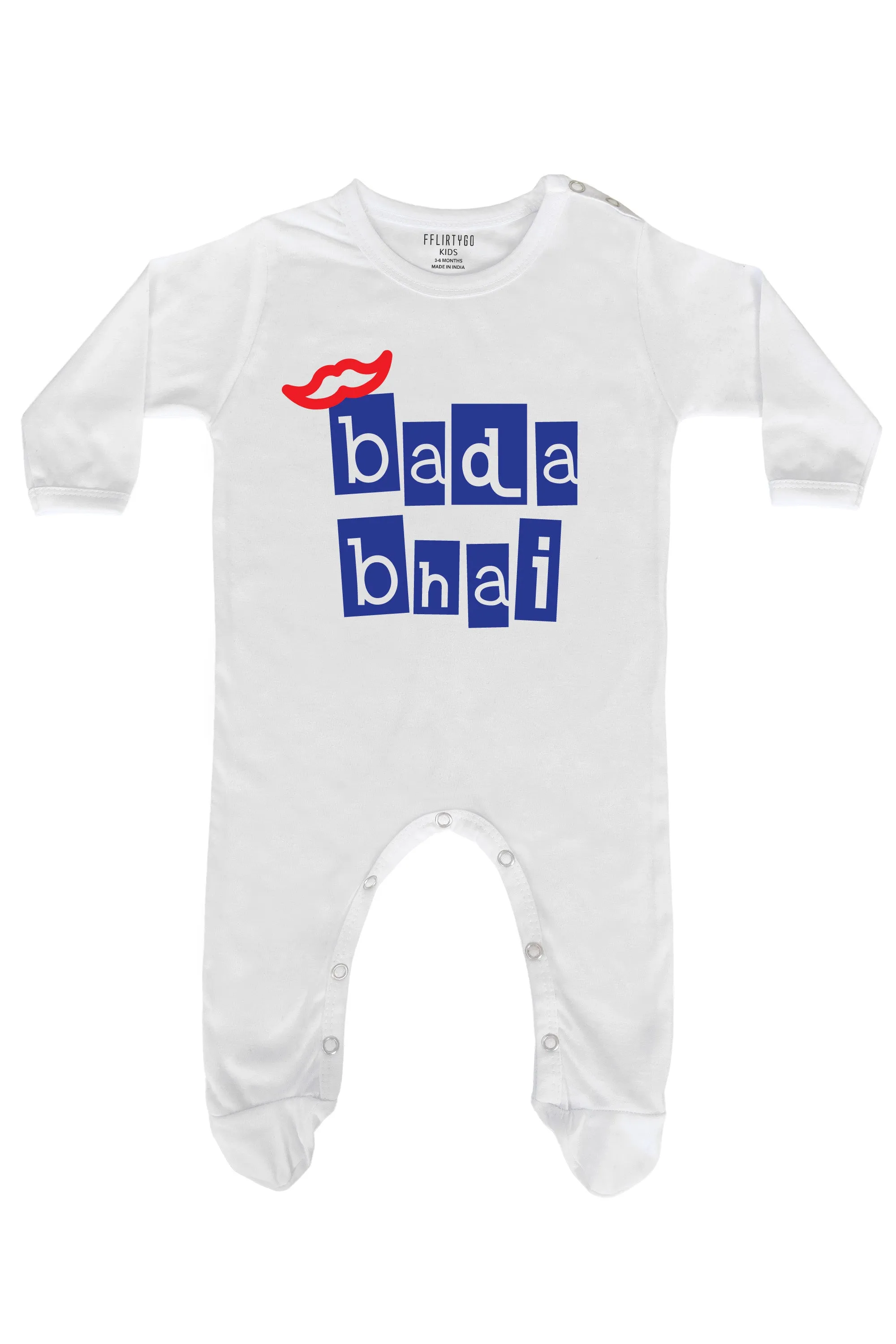 Bada Bhai in Box Design Baby Romper | Onesies