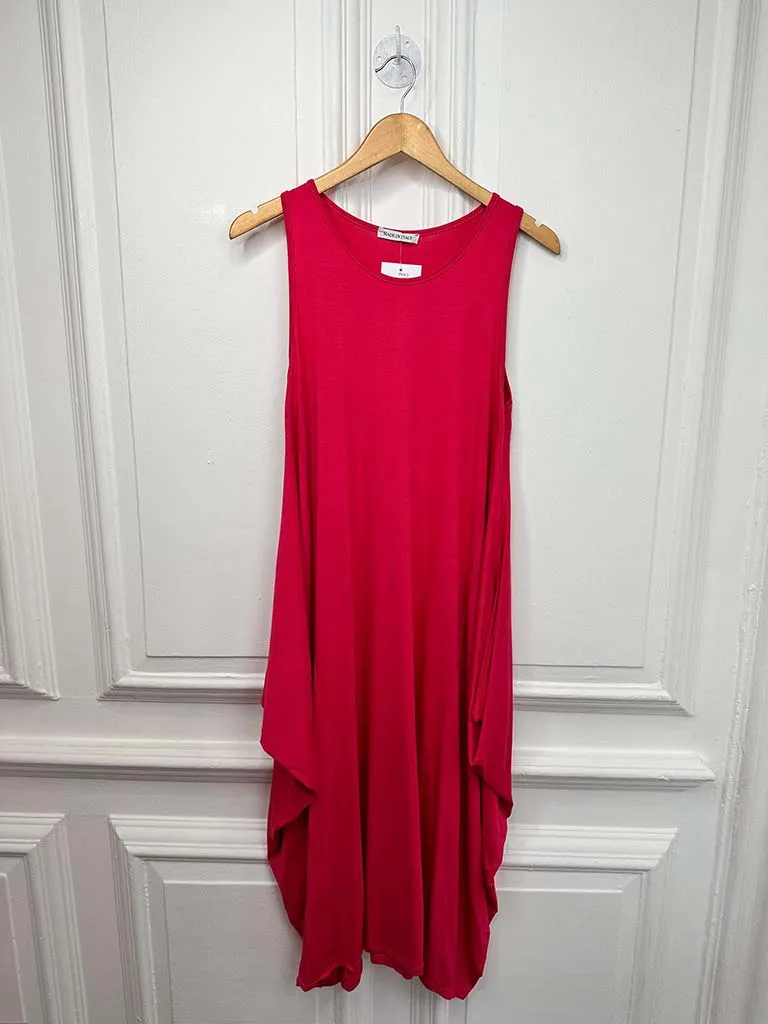 Basic Layering Dress - Fuchsia