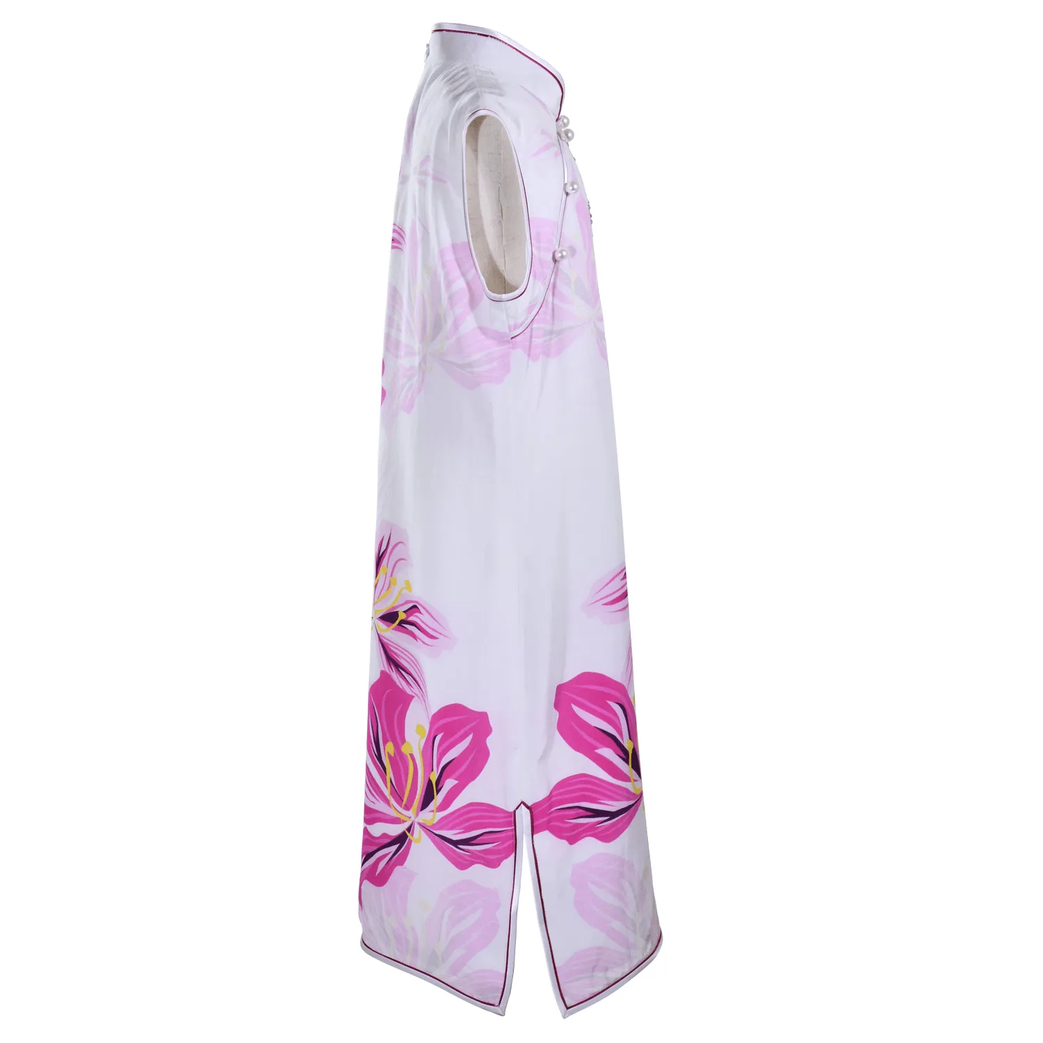 【BAUHINIA】100% Silk Cheongsam with Crystals -Junior