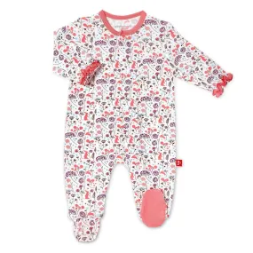 Beatrix Floral Modal Magnetic Footie - re-loved