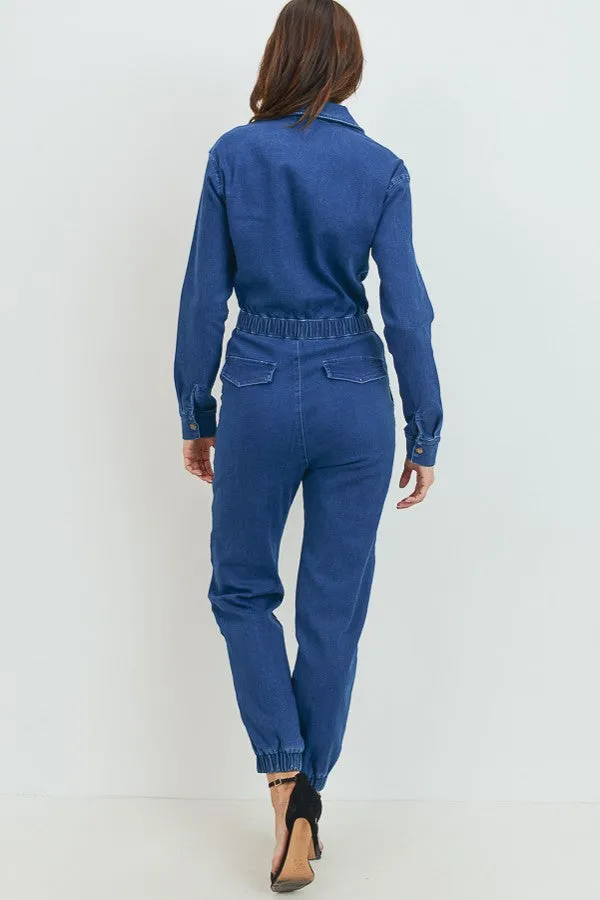 Better Than Basic Denim Jumpsuit