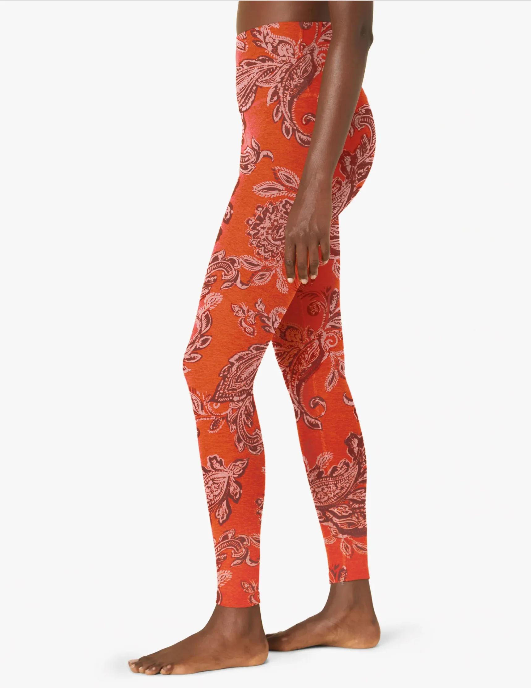 Beyond Yoga Chai Paprika Paisley SoftMark High Waisted Midi