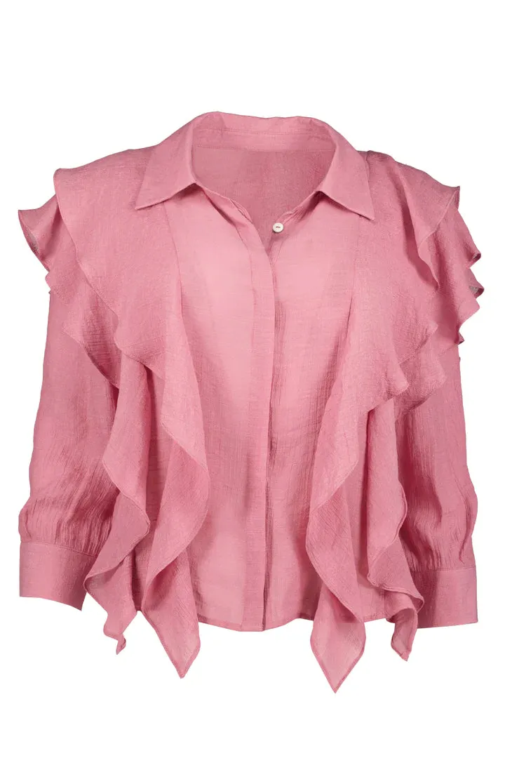 Bishop Young Chantal Ruffle Long Sleeve Top