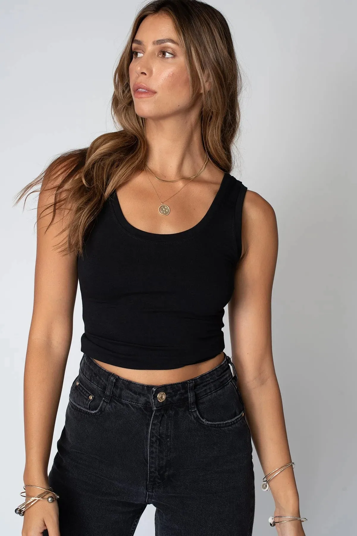 Black Crop Tank