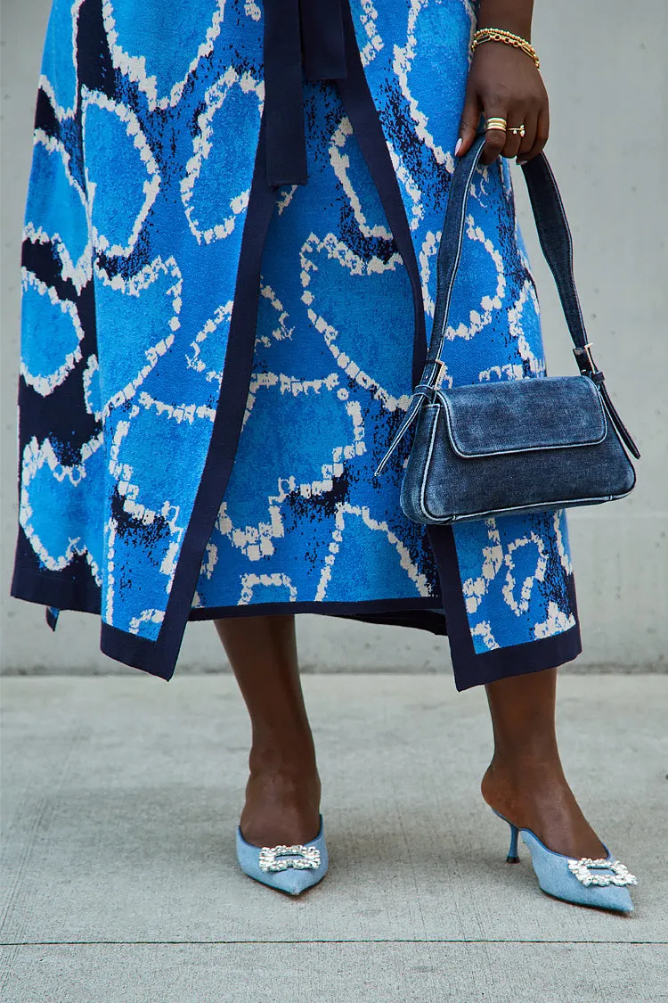 Blue Animal Maxi Cardigan