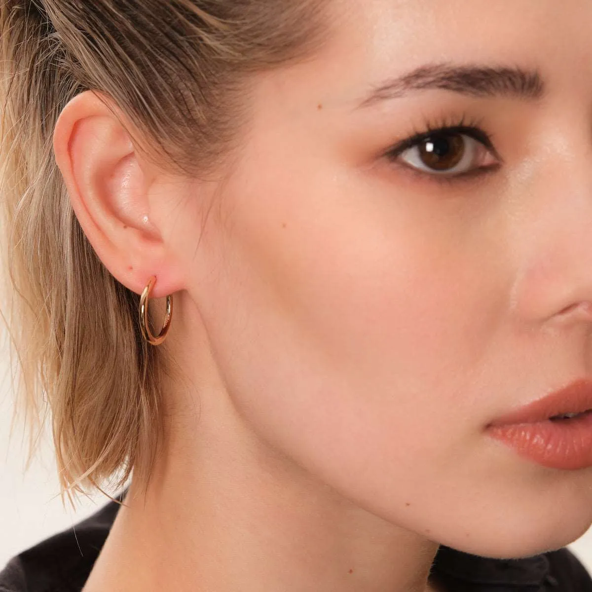 Bold Vermeil Midi Hoop Earrings