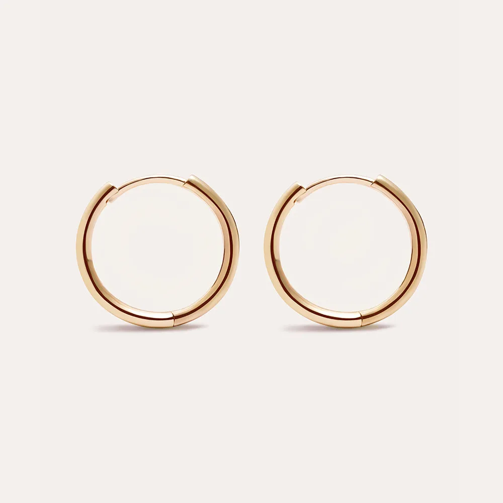 Bold Vermeil Midi Hoop Earrings