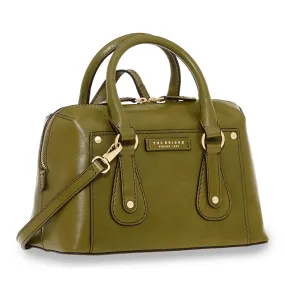 Borsa Donna a Mano con Tracolla THE BRIDGE linea Cecilia in Pelle Verde Fico