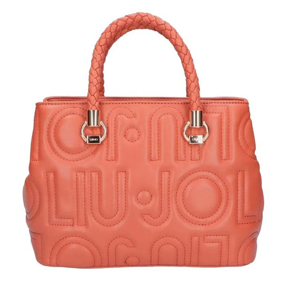 Borsa Donna a Mano Piccola LIU JO con Logo Trapuntato All Over colore Red Tea