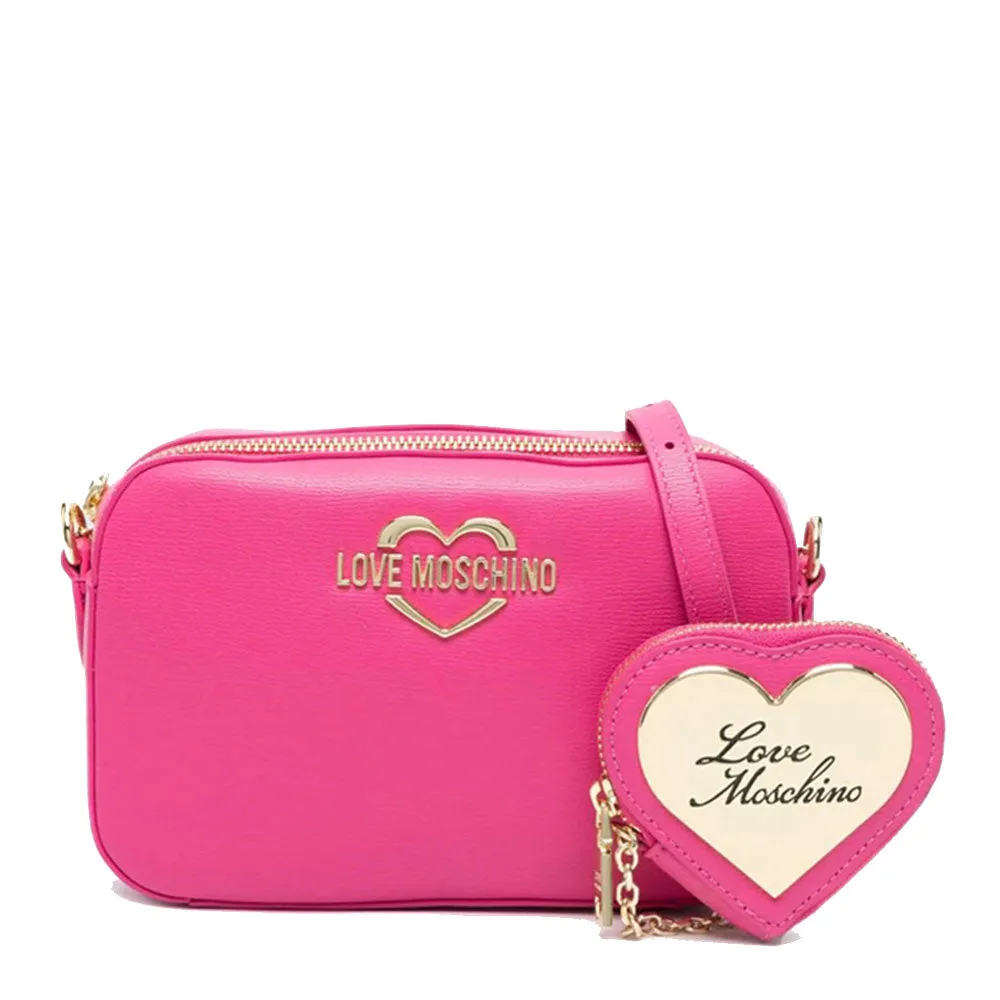 Borsa Donna a Tracolla con Micro Clutch LOVE MOSCHINO linea Hollies Fuxia