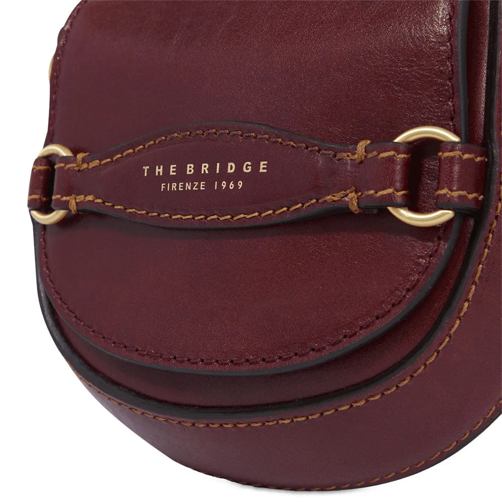 Borsa Donna Mini a Tracolla THE BRIDGE linea Bettina in Pelle Bordeaux