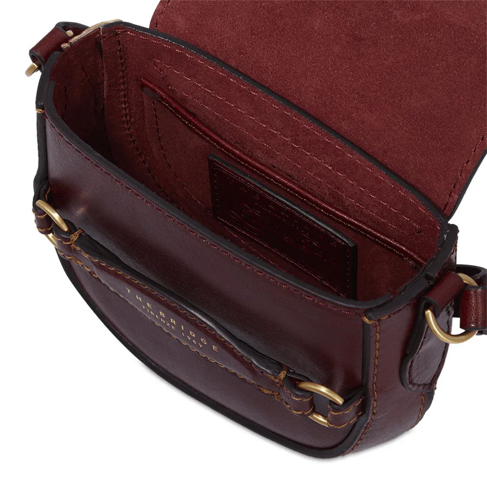 Borsa Donna Mini a Tracolla THE BRIDGE linea Bettina in Pelle Bordeaux