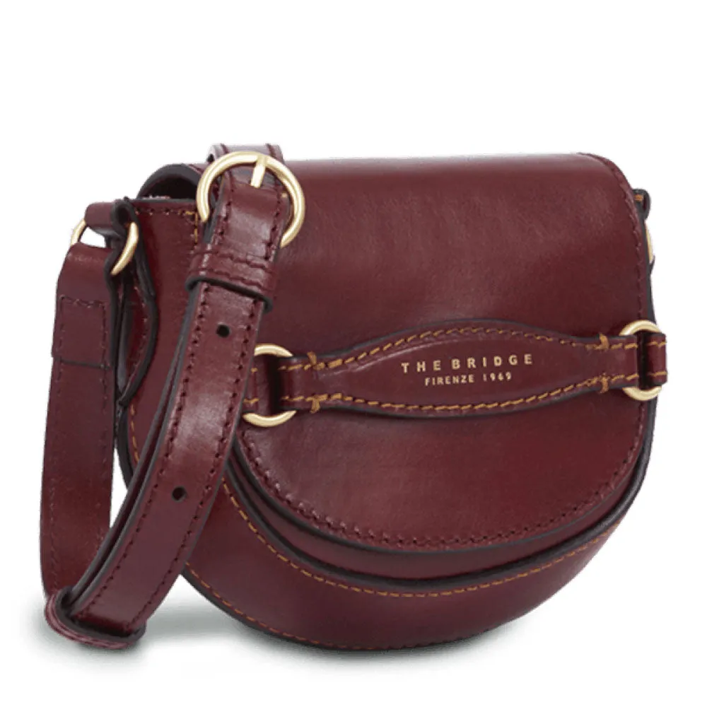 Borsa Donna Mini a Tracolla THE BRIDGE linea Bettina in Pelle Bordeaux