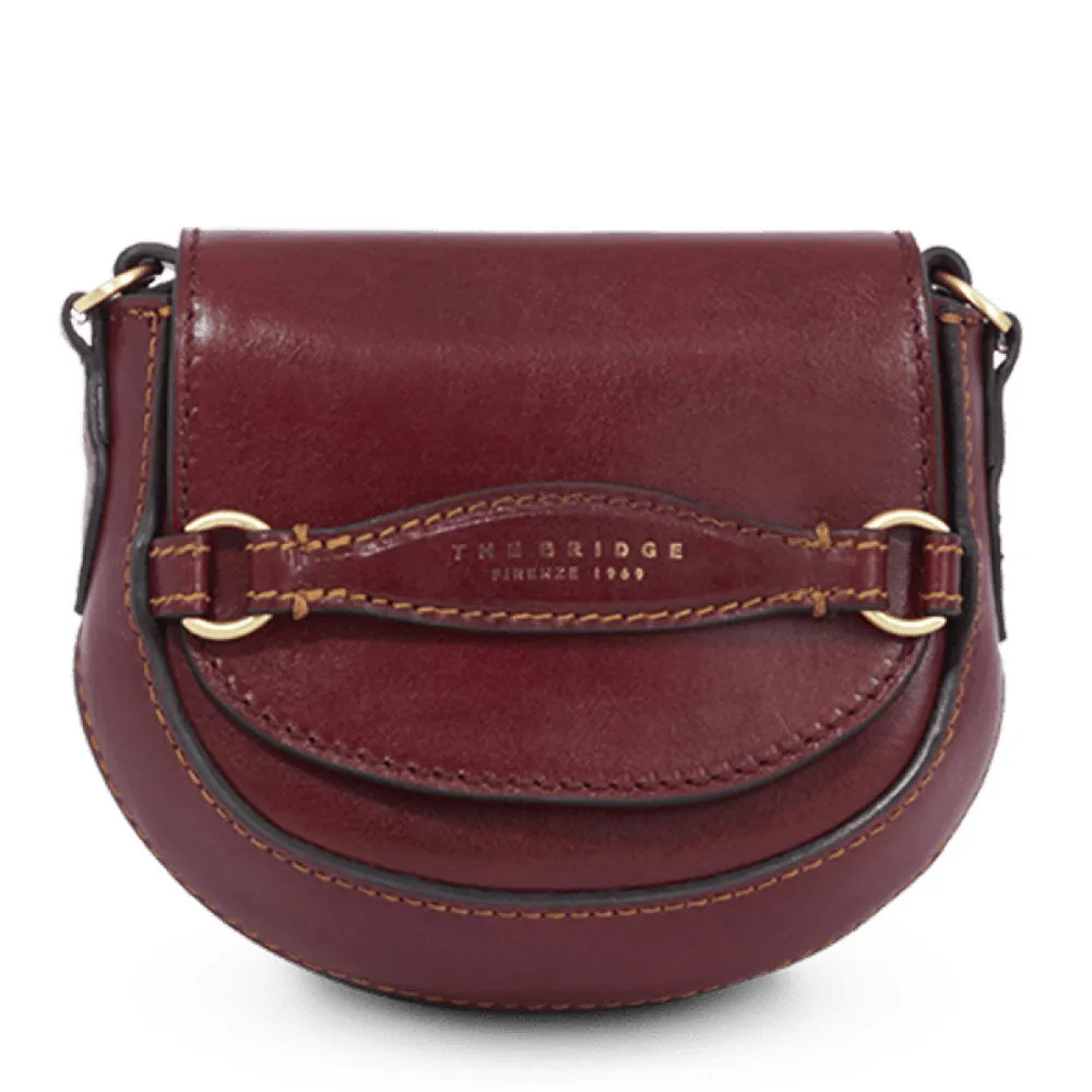 Borsa Donna Mini a Tracolla THE BRIDGE linea Bettina in Pelle Bordeaux