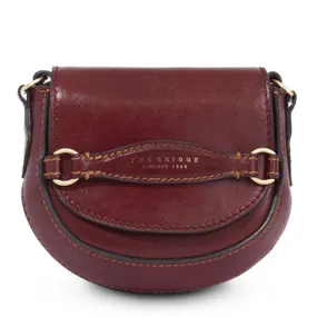 Borsa Donna Mini a Tracolla THE BRIDGE linea Bettina in Pelle Bordeaux