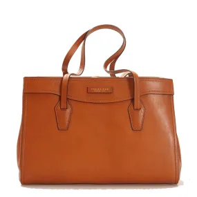 Borsa Donna Shopping Grande THE BRIDGE in Pelle color Cognac linea Angela