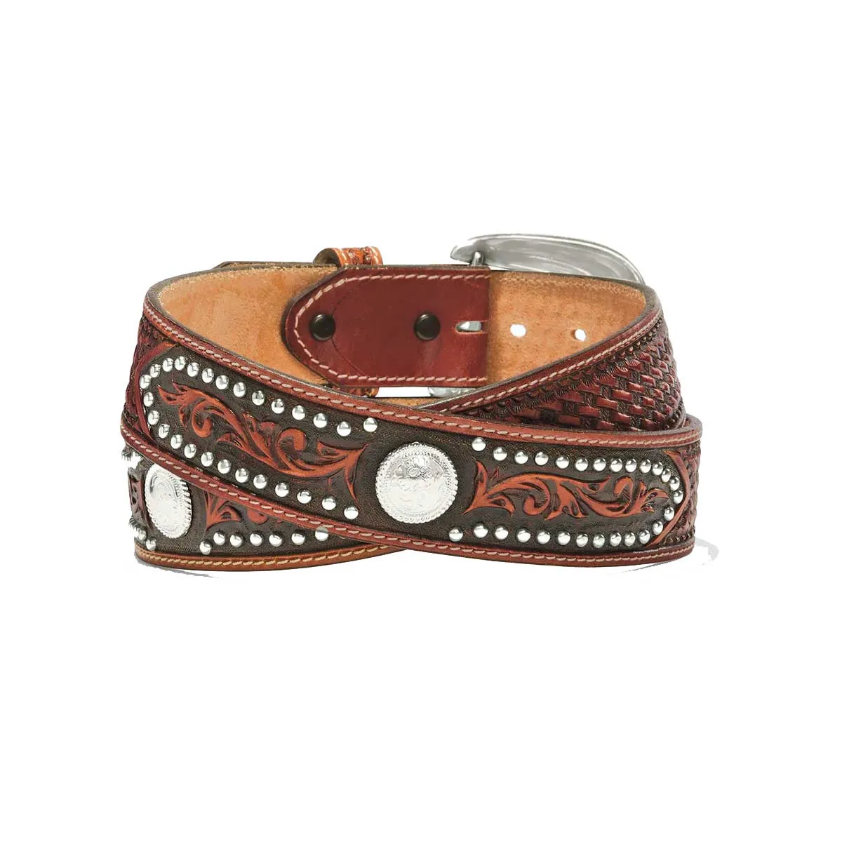 Brighton Men's Rivet Wrangler Belt - Tan