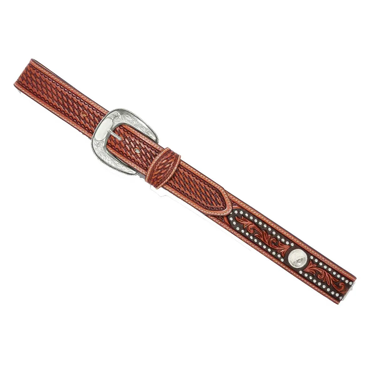 Brighton Men's Rivet Wrangler Belt - Tan