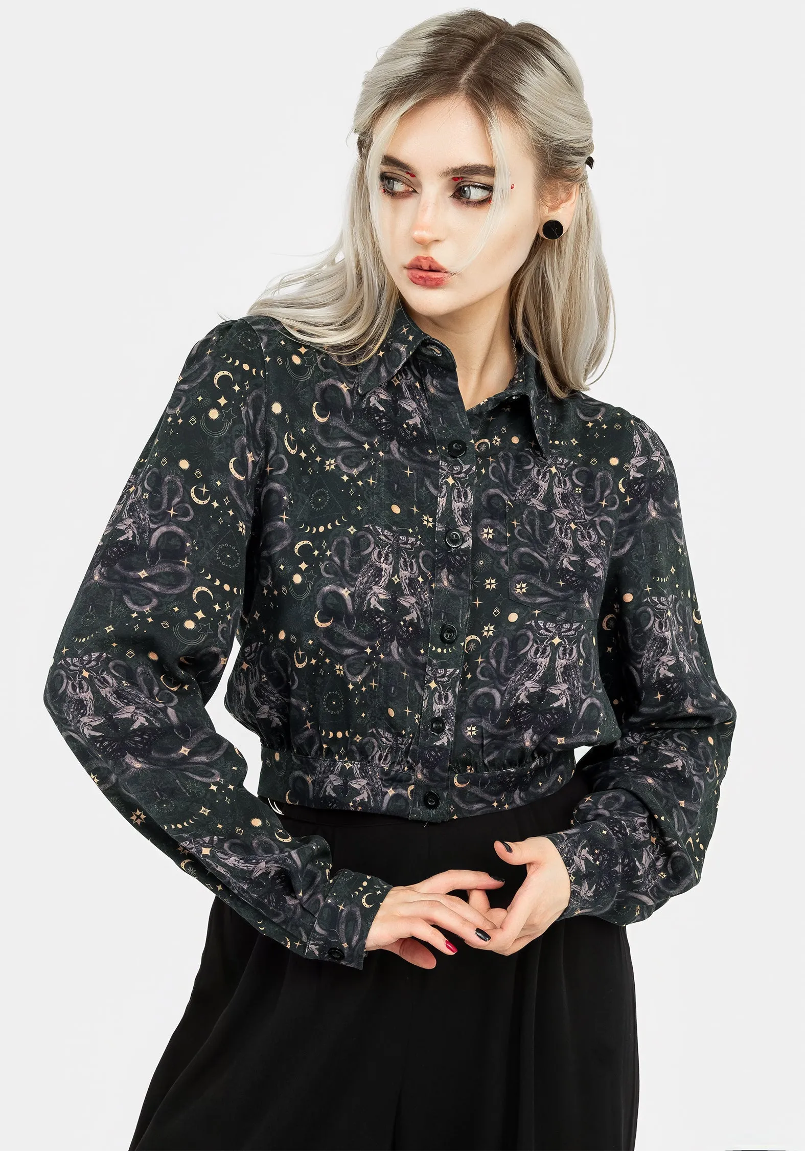 Cailleach Button Up Crop Shirt