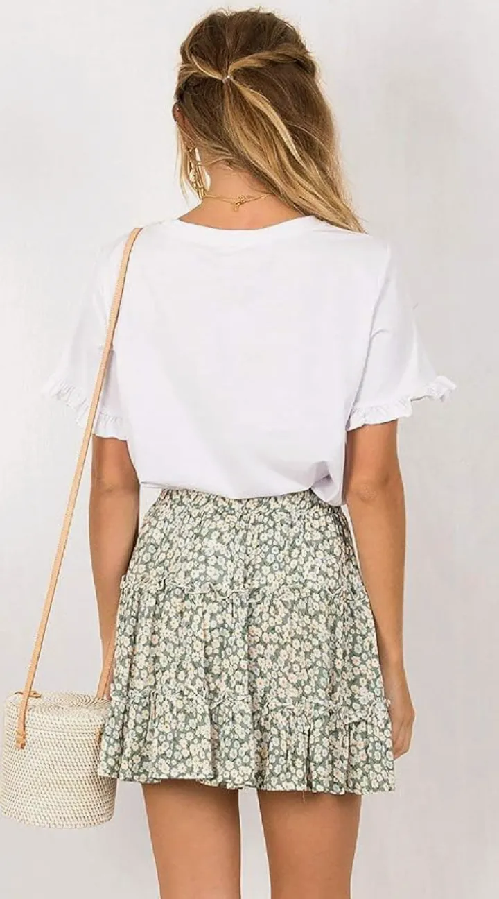 Cassidy Floral Skirt | Green