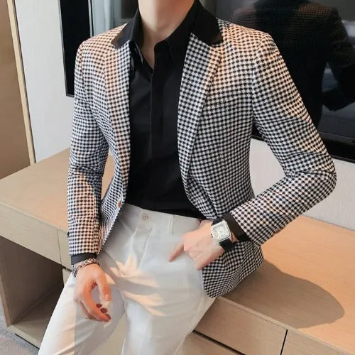 Casual Solid Blazer Jacket for Men