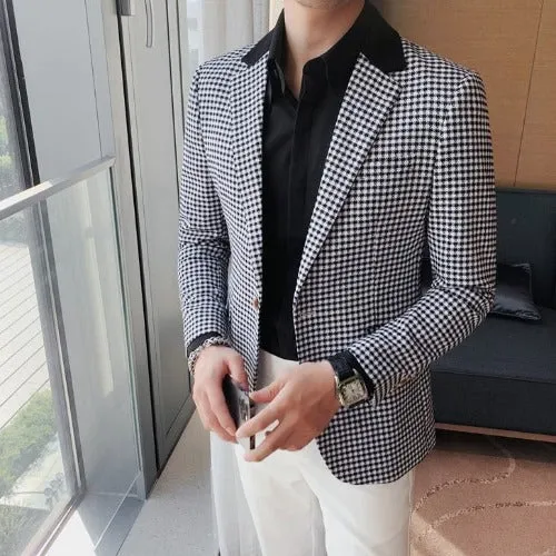 Casual Solid Blazer Jacket for Men