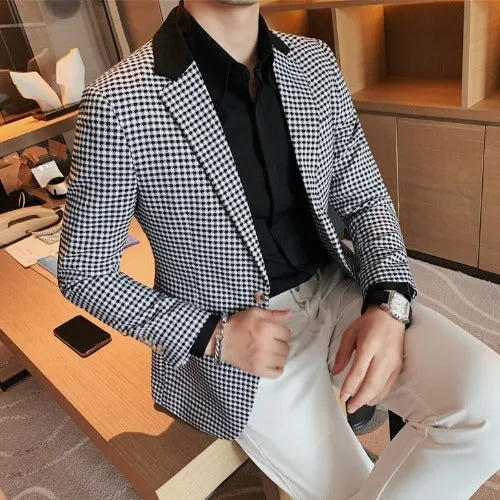 Casual Solid Blazer Jacket for Men